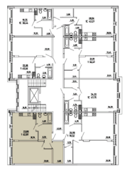 МЖК «Грибовский лес», планировка 1-комнатной квартиры, 62.89 м²