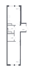 ЖК «Молжаниново», планировка 1-комнатной квартиры, 44.30 м²