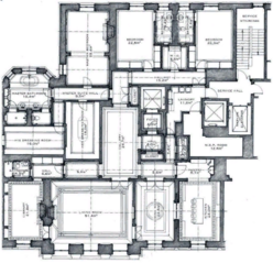ЖК «Lion Gate», планировка 5-комнатной квартиры, 346.80 м²