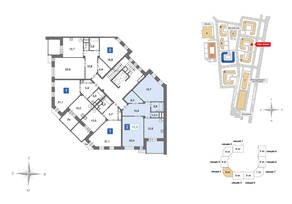 ЖК «Ново-Никольское», планировка 2-комнатной квартиры, 72.30 м²