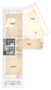ЖК «Зеленые аллеи», планировка 3-комнатной квартиры, 70.10 м²